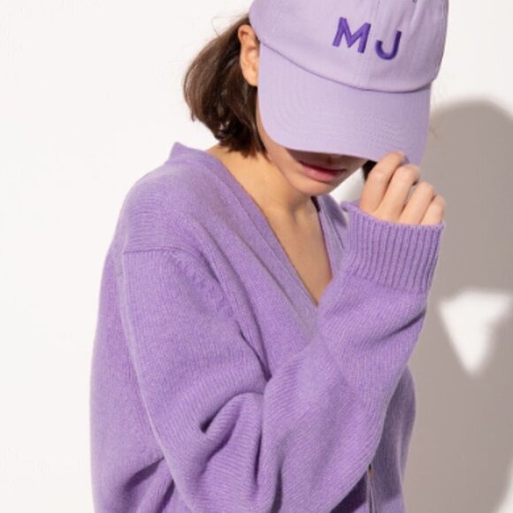 NEW! Marc Jacobs UNISEX MJ Logo Cap -Purple - Picture 1 of 8